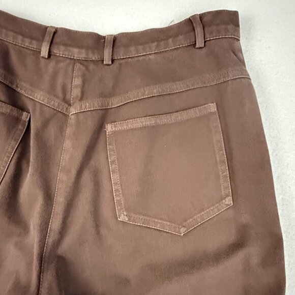 St. John Sport Jeans Women's 10 Brown Straight Leg Five Pocket High Rise - Picture 13 of 15